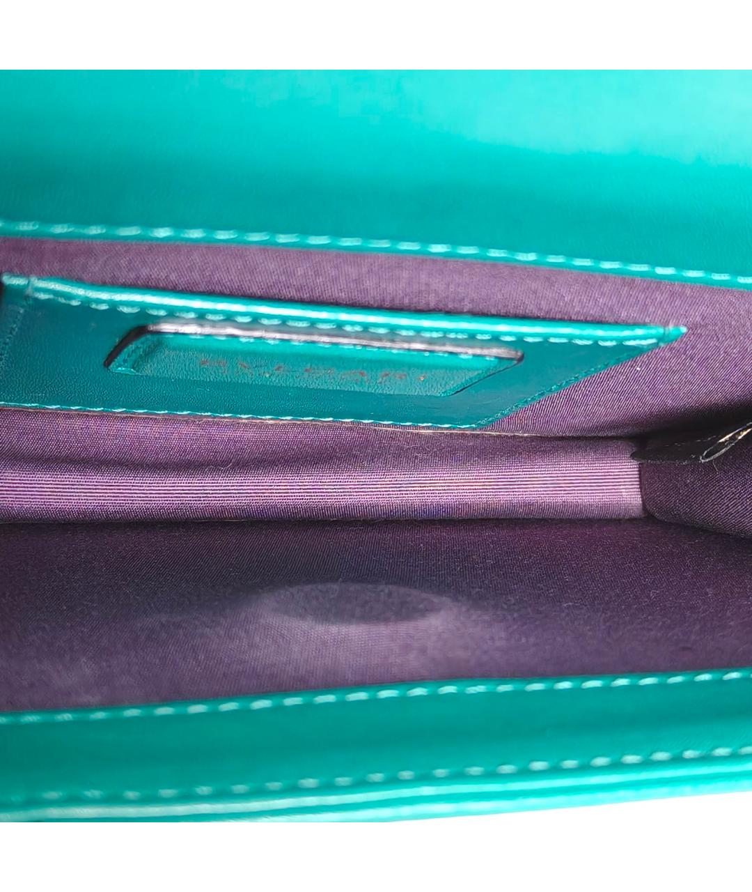 BVLGARI Зеленая кожаная сумка через плечо, фото 8