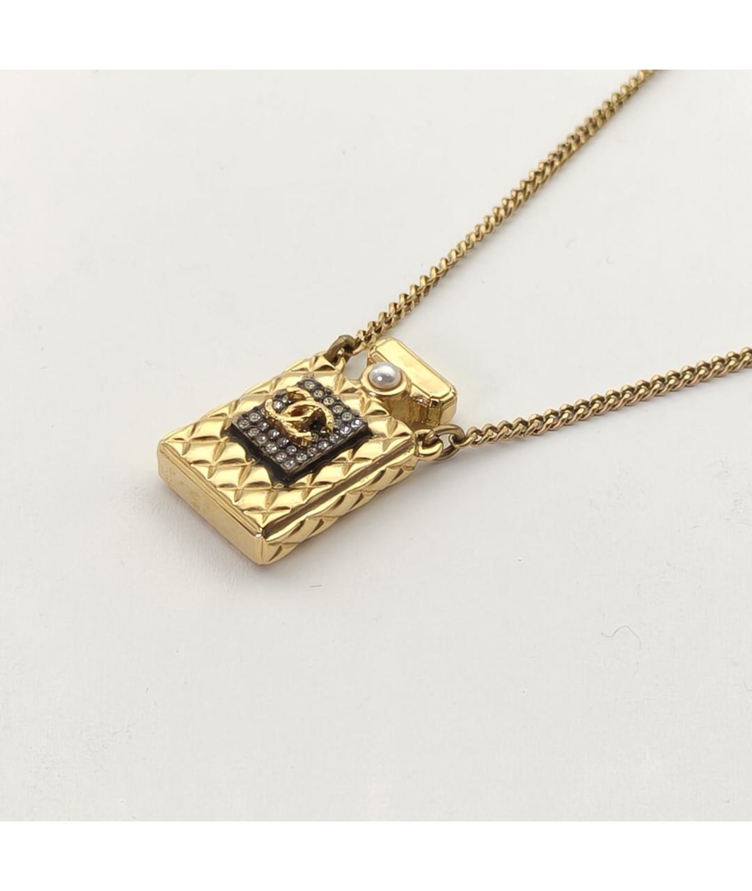 CHANEL Золотое металлическое колье, фото 4