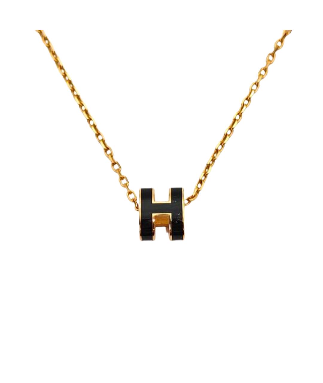 HERMES Черная металлическая подвеска, фото 10