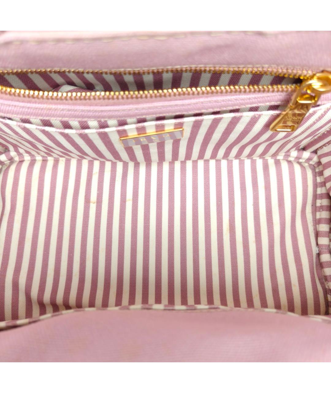 PRADA Розовая тканевая сумка с короткими ручками, фото 7
