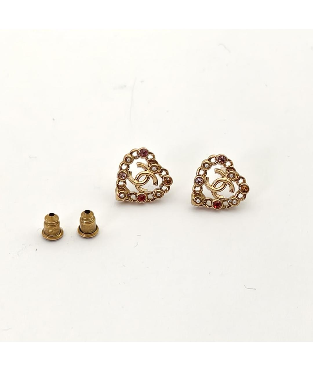 CHANEL Золотые металлические серьги, фото 4