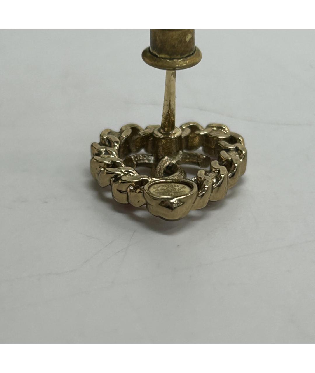 CHANEL Золотые металлические серьги, фото 9