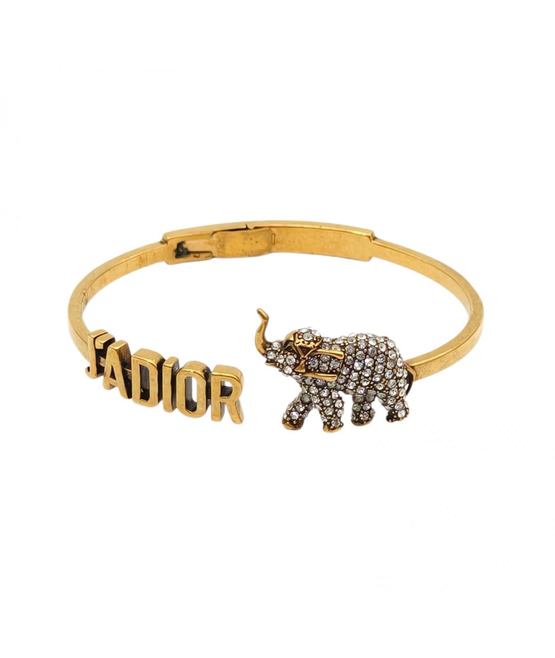 CHRISTIAN DIOR Золотой металлический браслет, фото 2