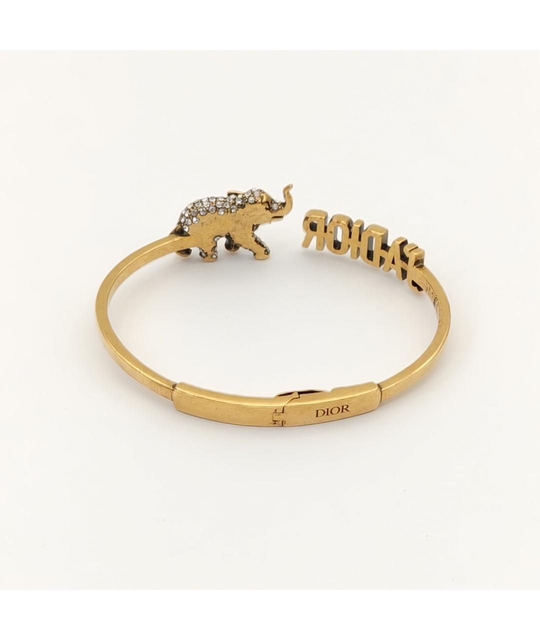 CHRISTIAN DIOR Золотой металлический браслет, фото 5