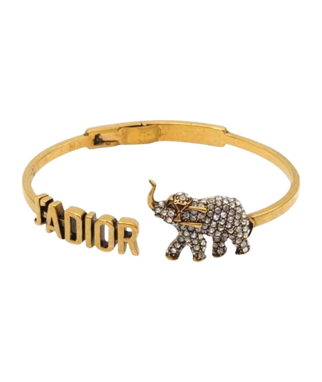 CHRISTIAN DIOR Золотой металлический браслет, фото 1