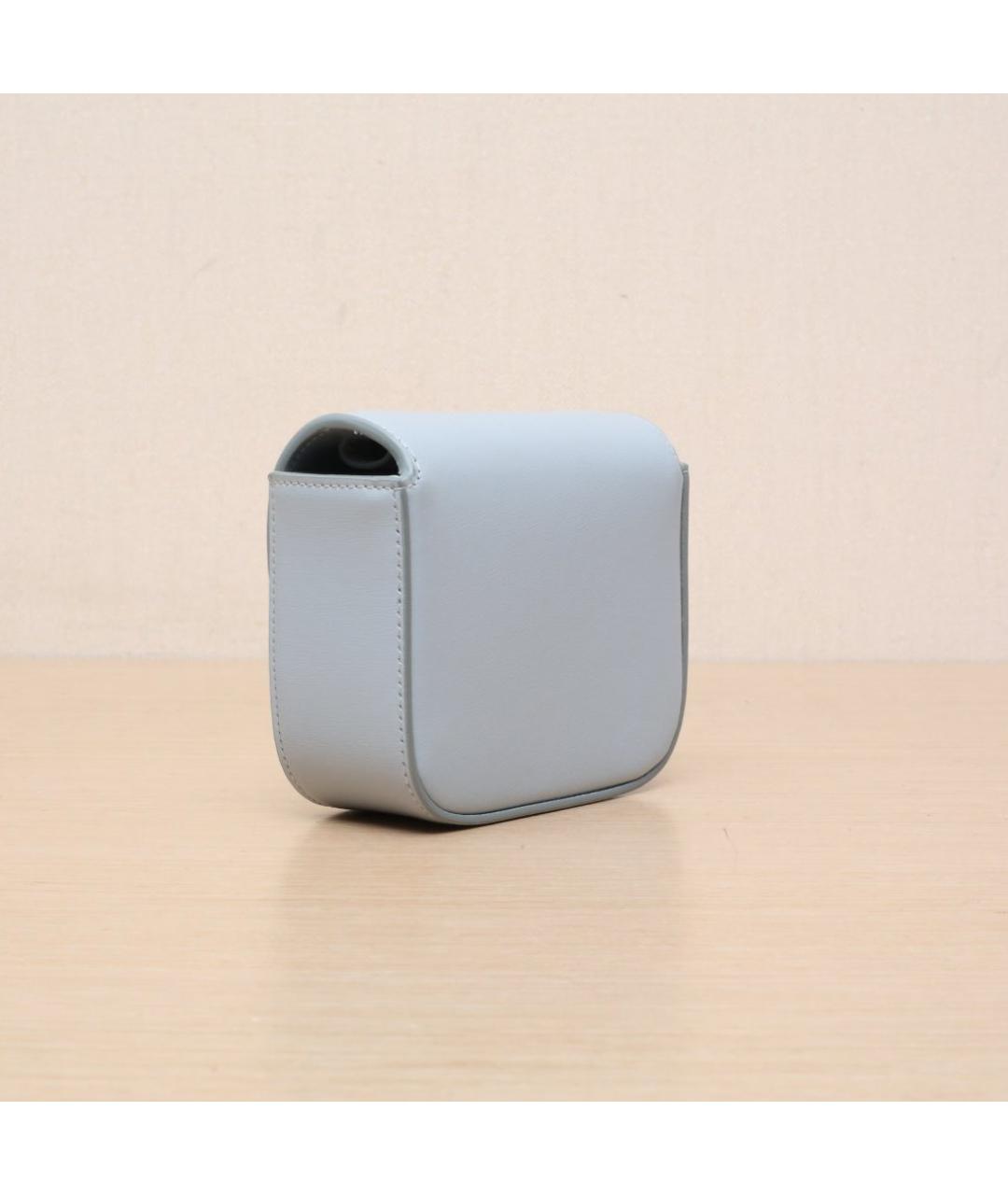 CELINE Голубая кожаная сумка через плечо, фото 6