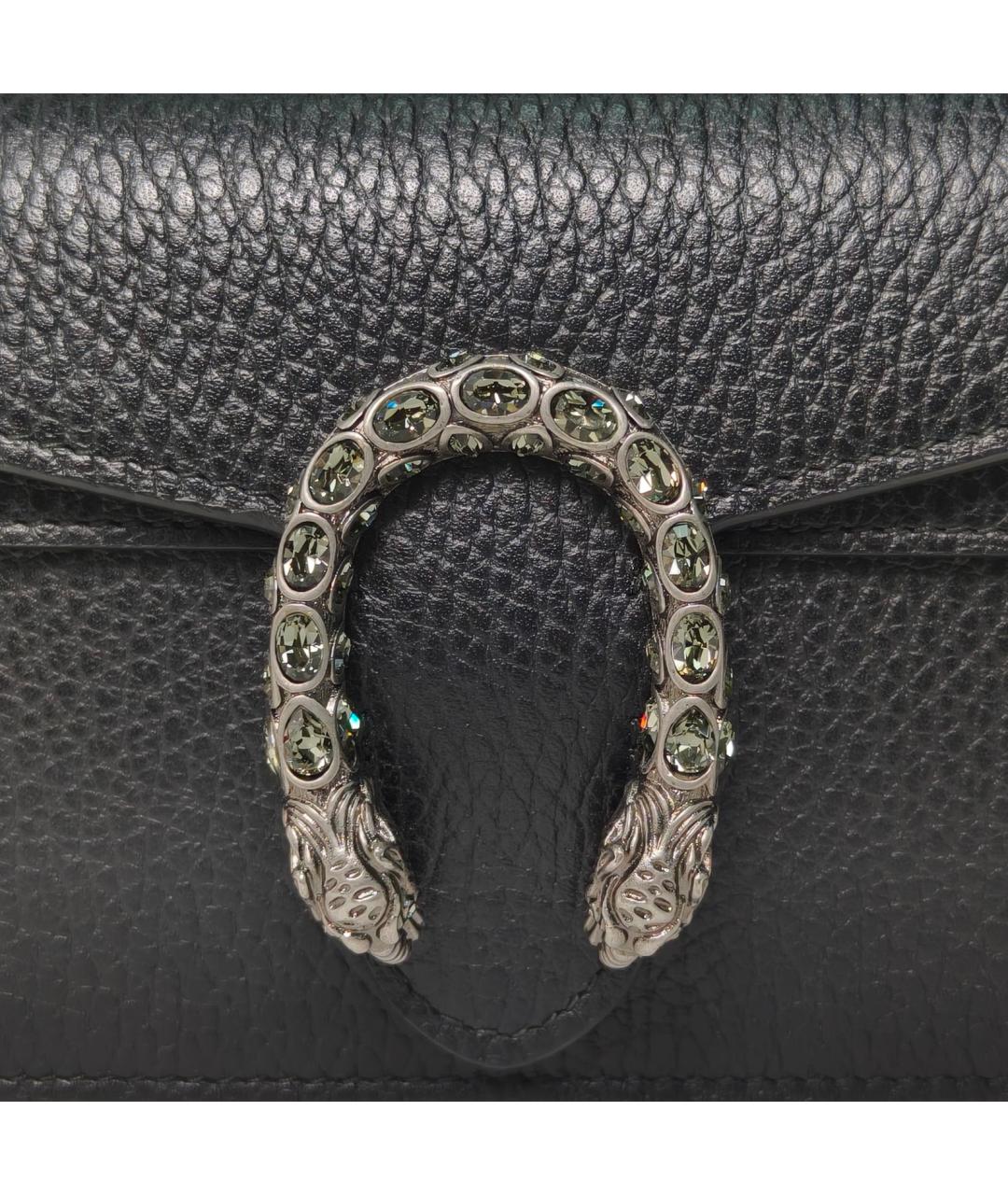 GUCCI Черная кожаная сумка через плечо, фото 7