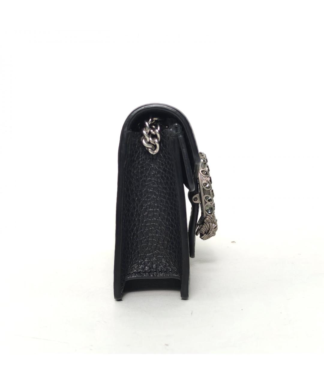 GUCCI Черная кожаная сумка через плечо, фото 5