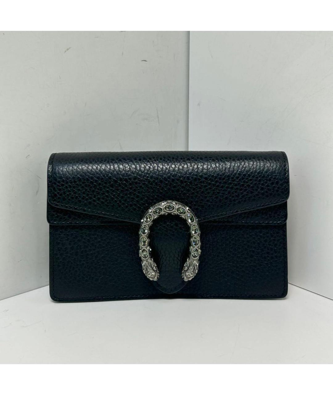 GUCCI Черная кожаная сумка через плечо, фото 9
