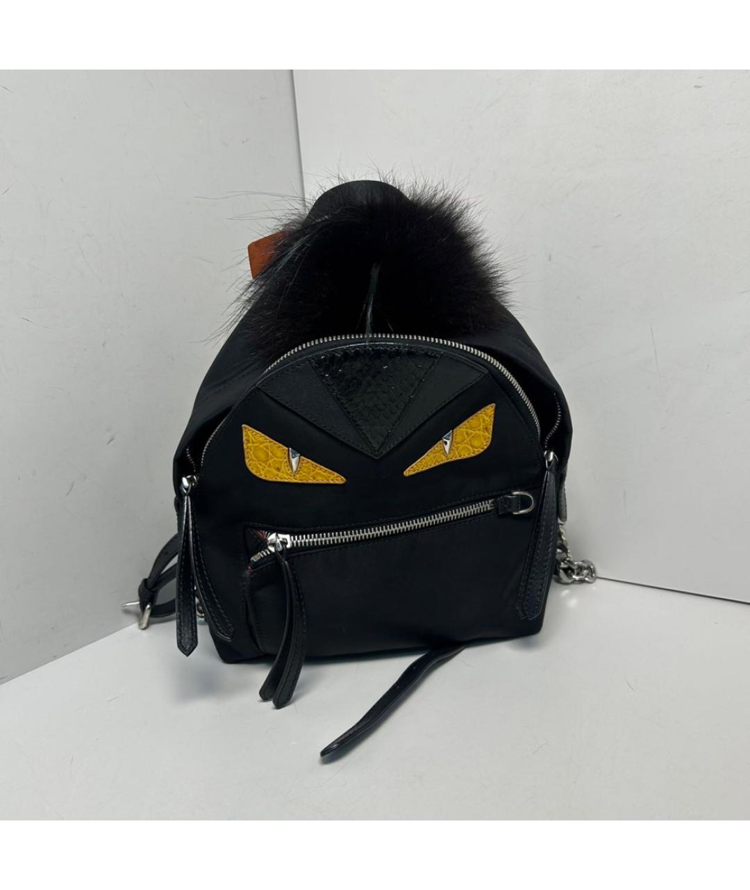 FENDI Черный тканевый рюкзак, фото 8
