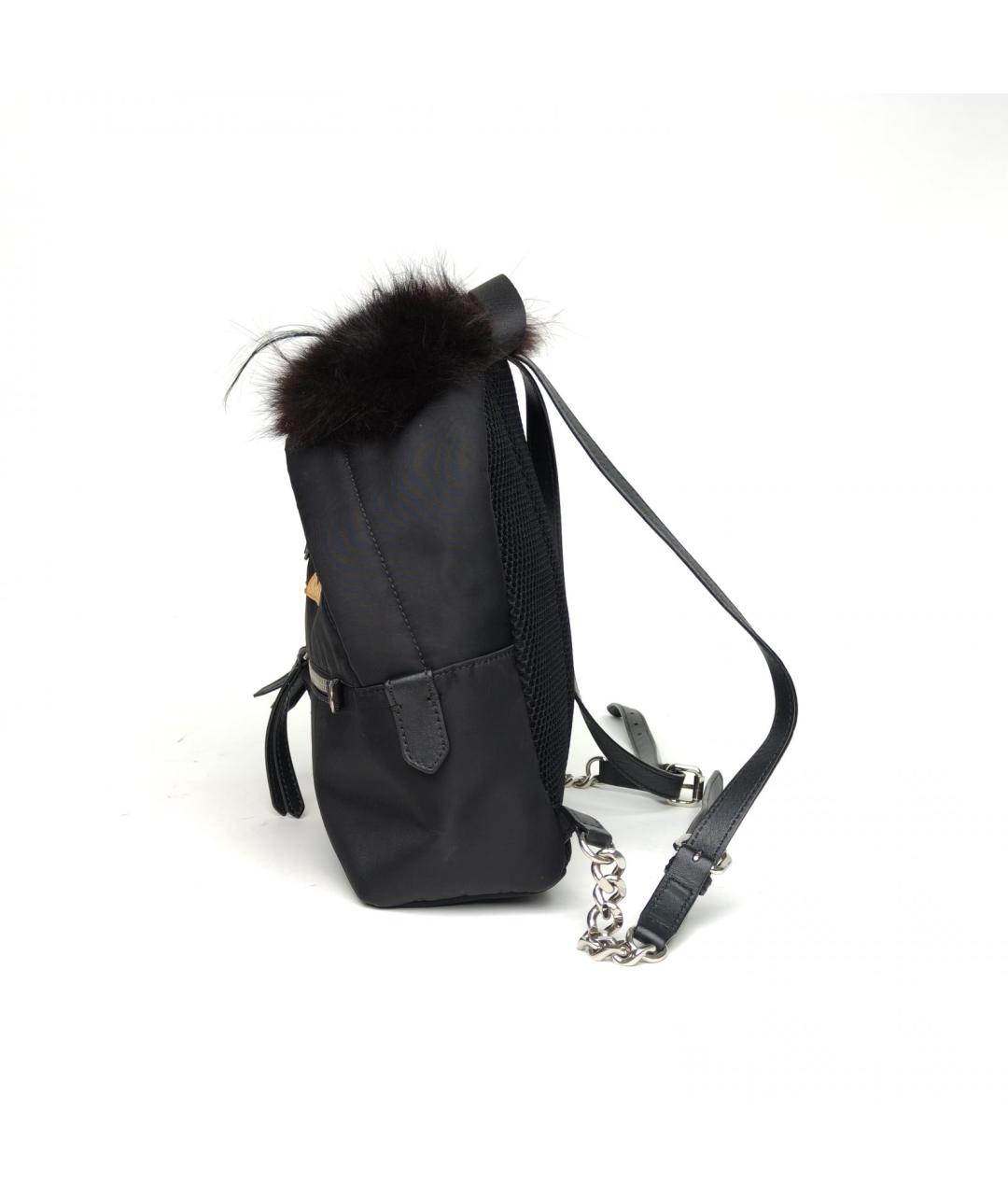 FENDI Черный тканевый рюкзак, фото 3