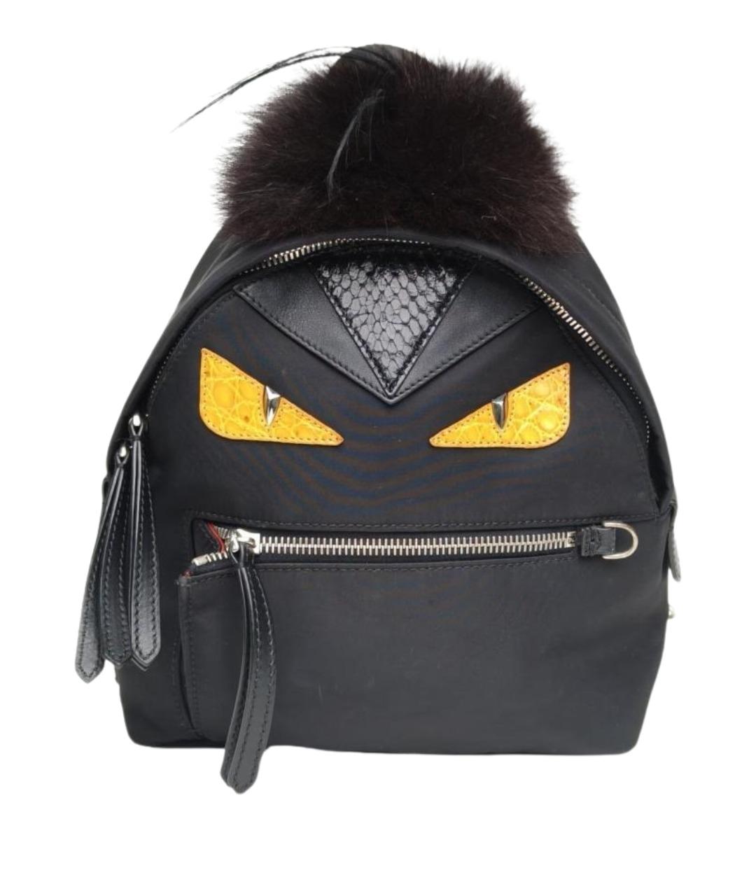 FENDI Черный тканевый рюкзак, фото 1