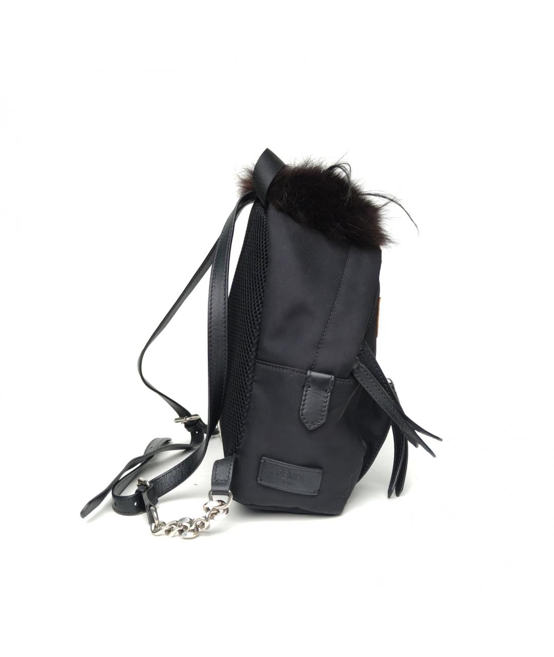 FENDI Черный тканевый рюкзак, фото 5