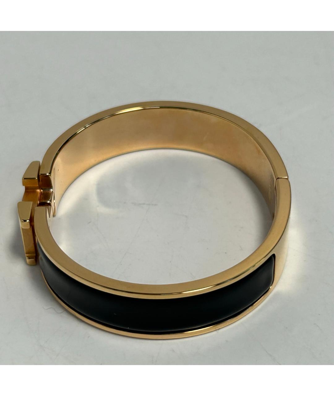 HERMES Черный металлический браслет, фото 7