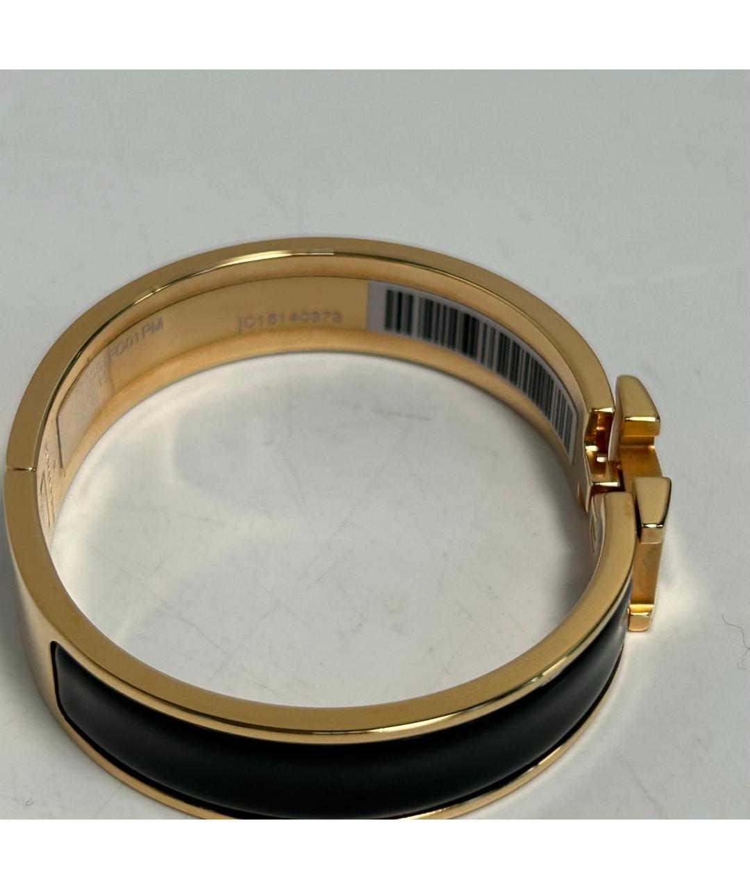 HERMES Черный металлический браслет, фото 8