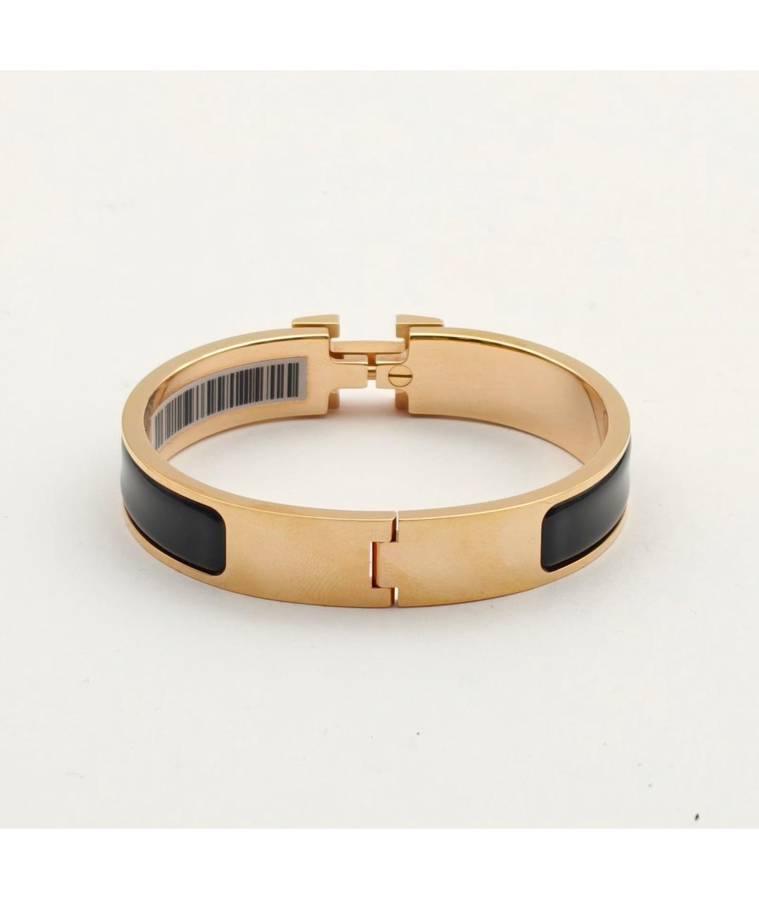 HERMES Черный металлический браслет, фото 5