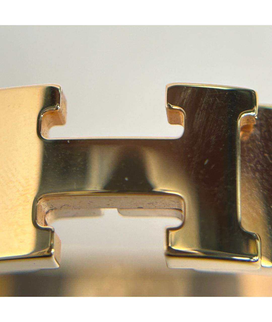 HERMES Черный металлический браслет, фото 9