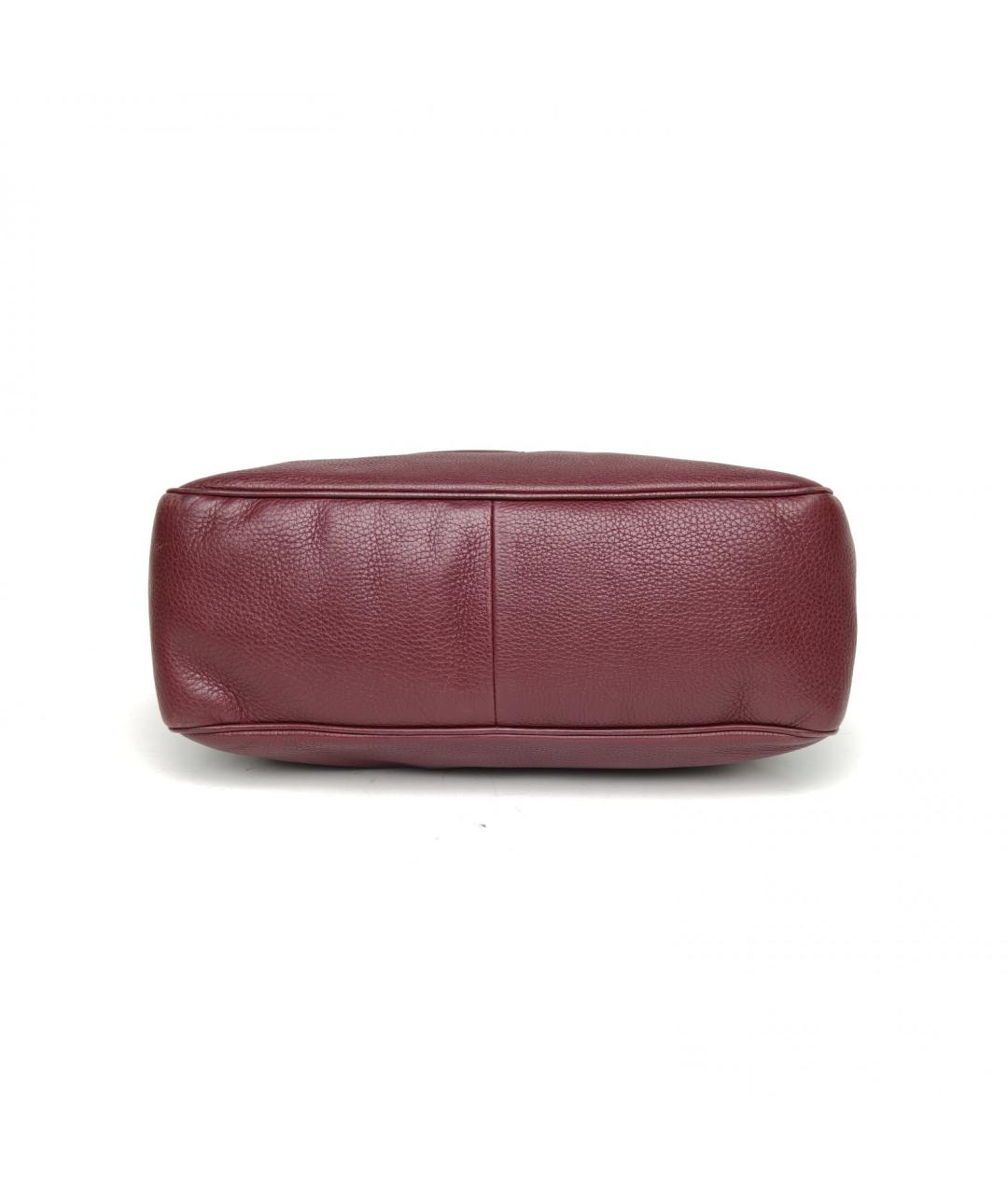 GUCCI Бордовая кожаная сумка через плечо, фото 7