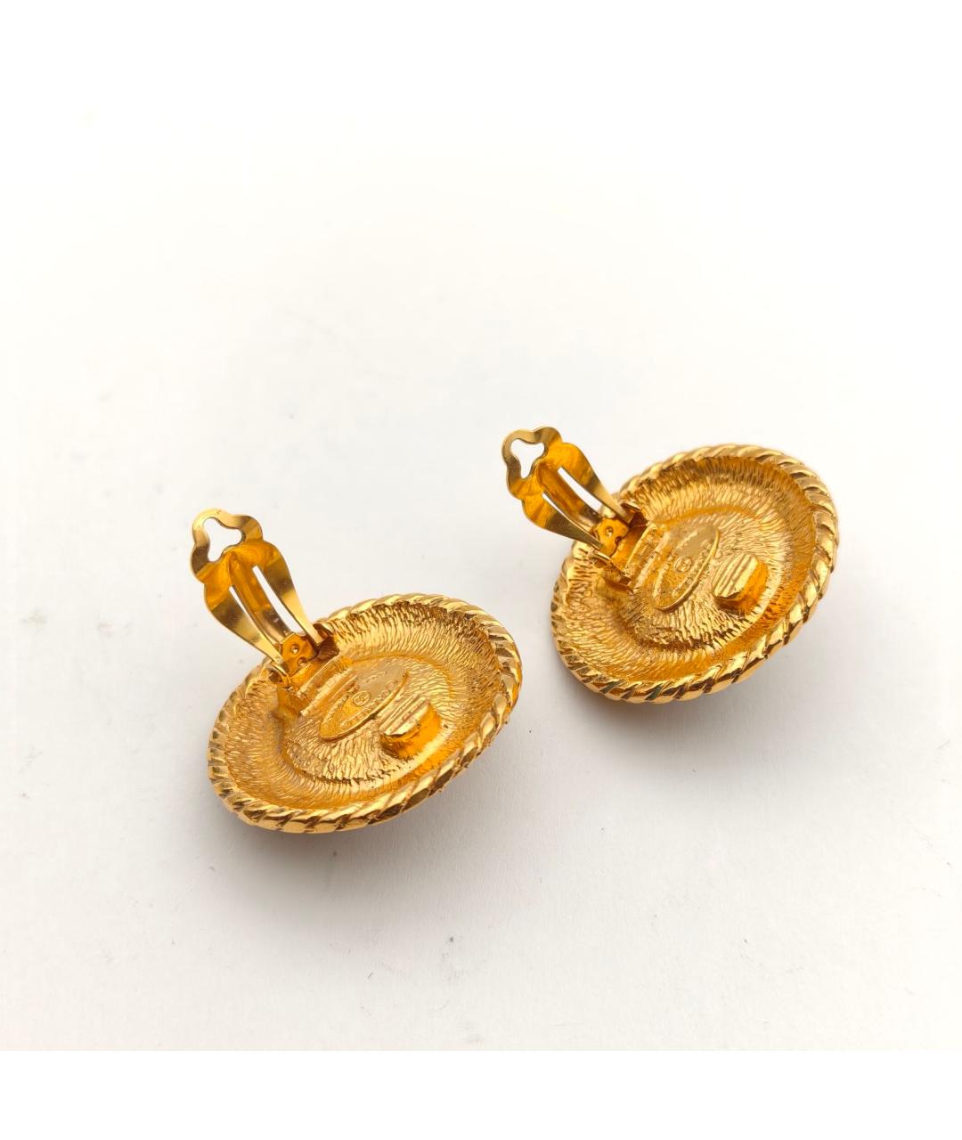 CHANEL Золотые металлические клипсы, фото 4