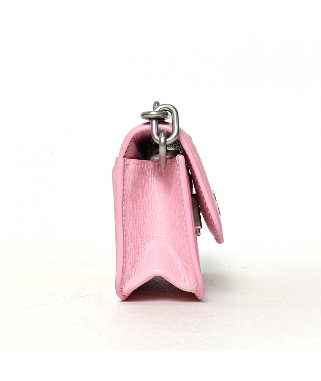 BALENCIAGA Розовая кожаная сумка через плечо, фото 3