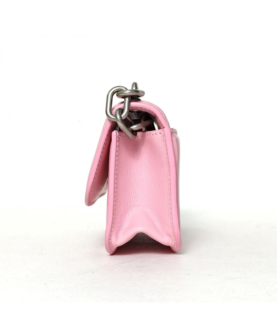 BALENCIAGA Розовая кожаная сумка через плечо, фото 5