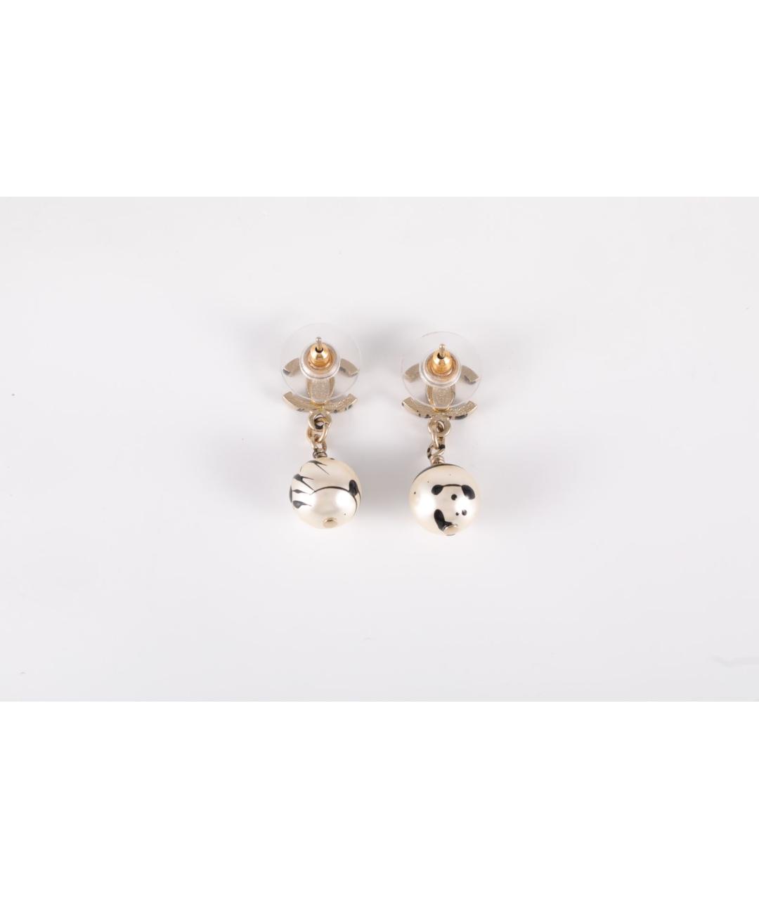 CHANEL Серебряные металлические серьги, фото 4