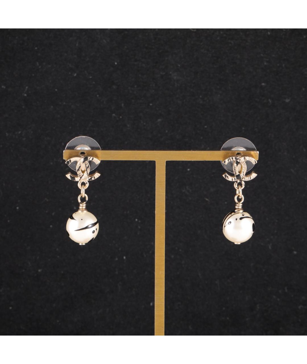 CHANEL Серебряные металлические серьги, фото 7