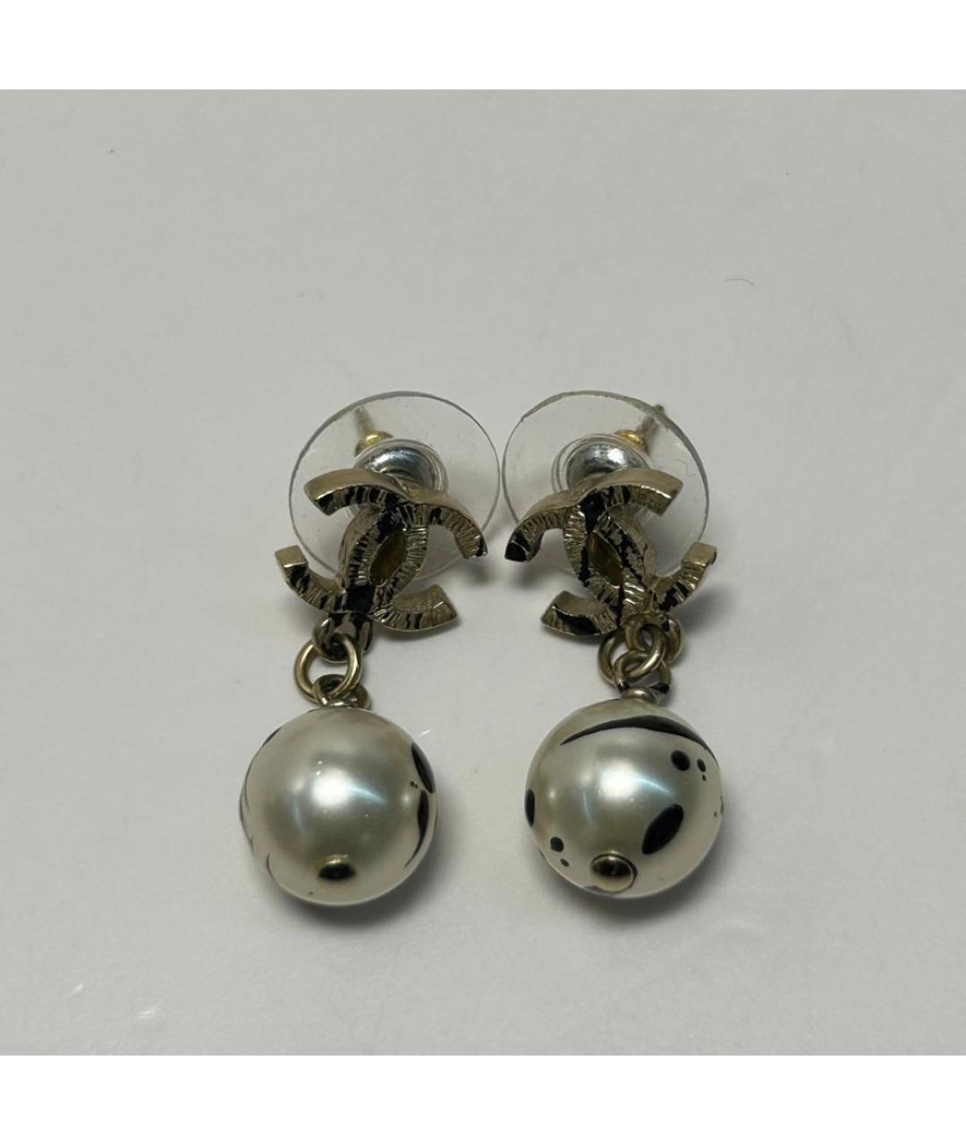 CHANEL Серебряные металлические серьги, фото 8