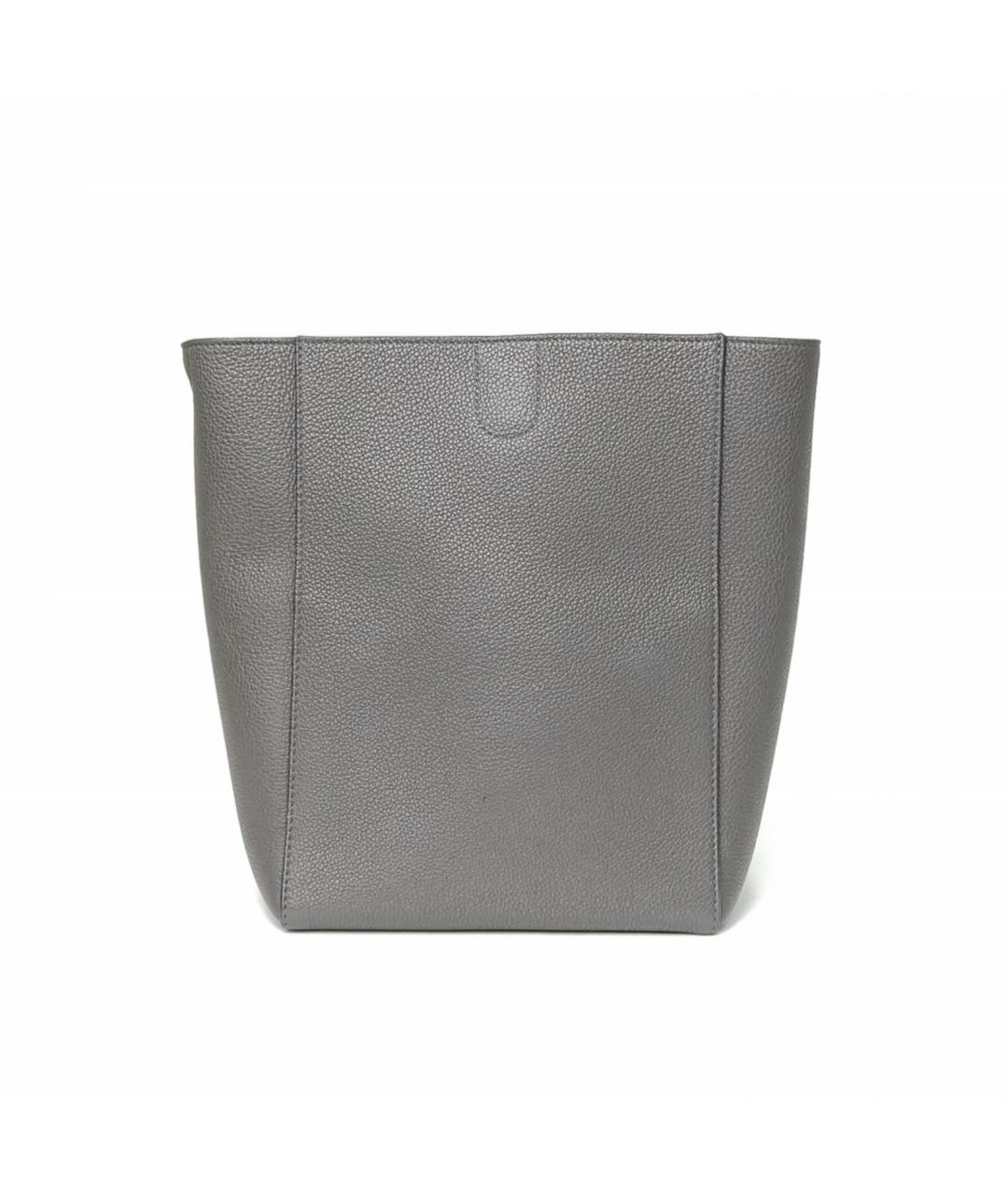 CELINE Серая кожаная сумка через плечо, фото 4