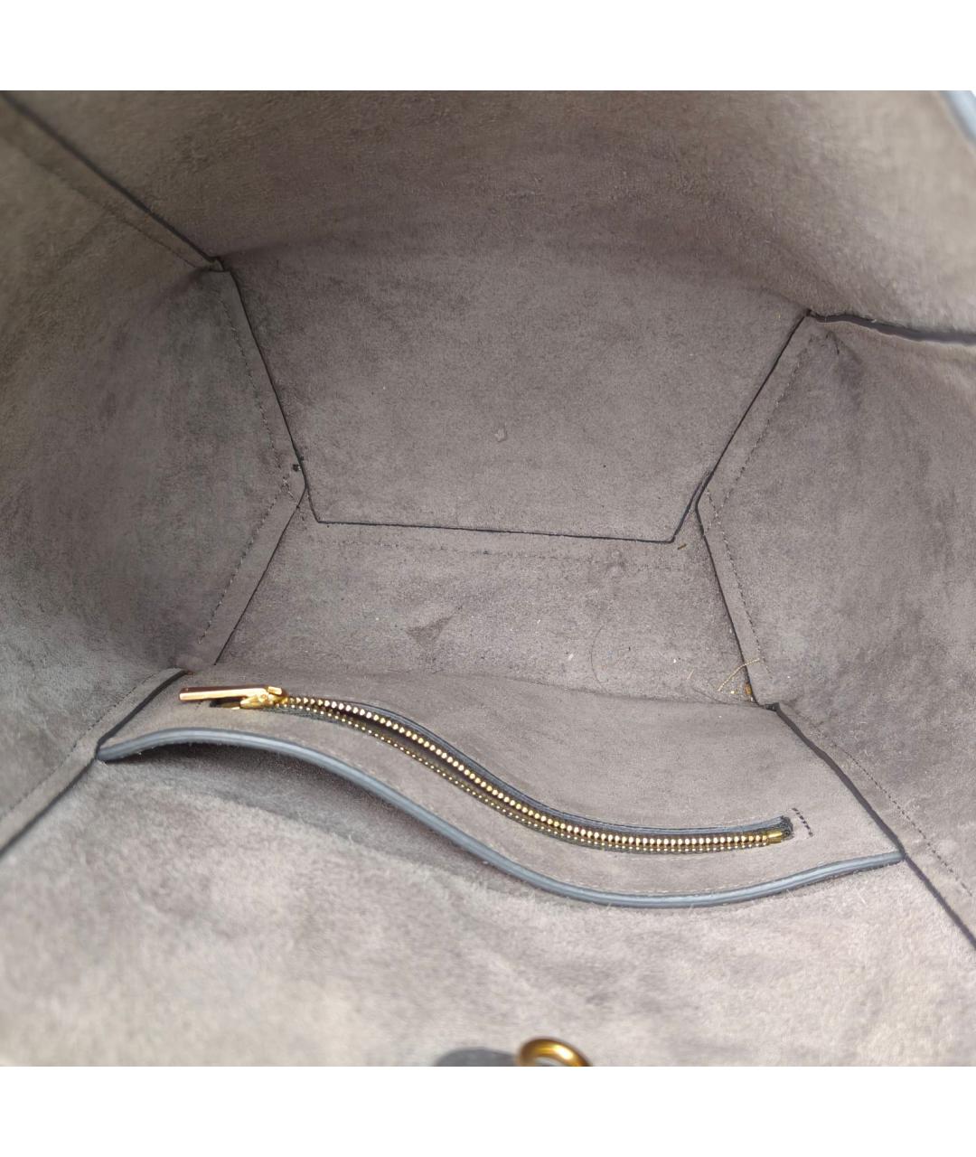 CELINE Серая кожаная сумка через плечо, фото 7