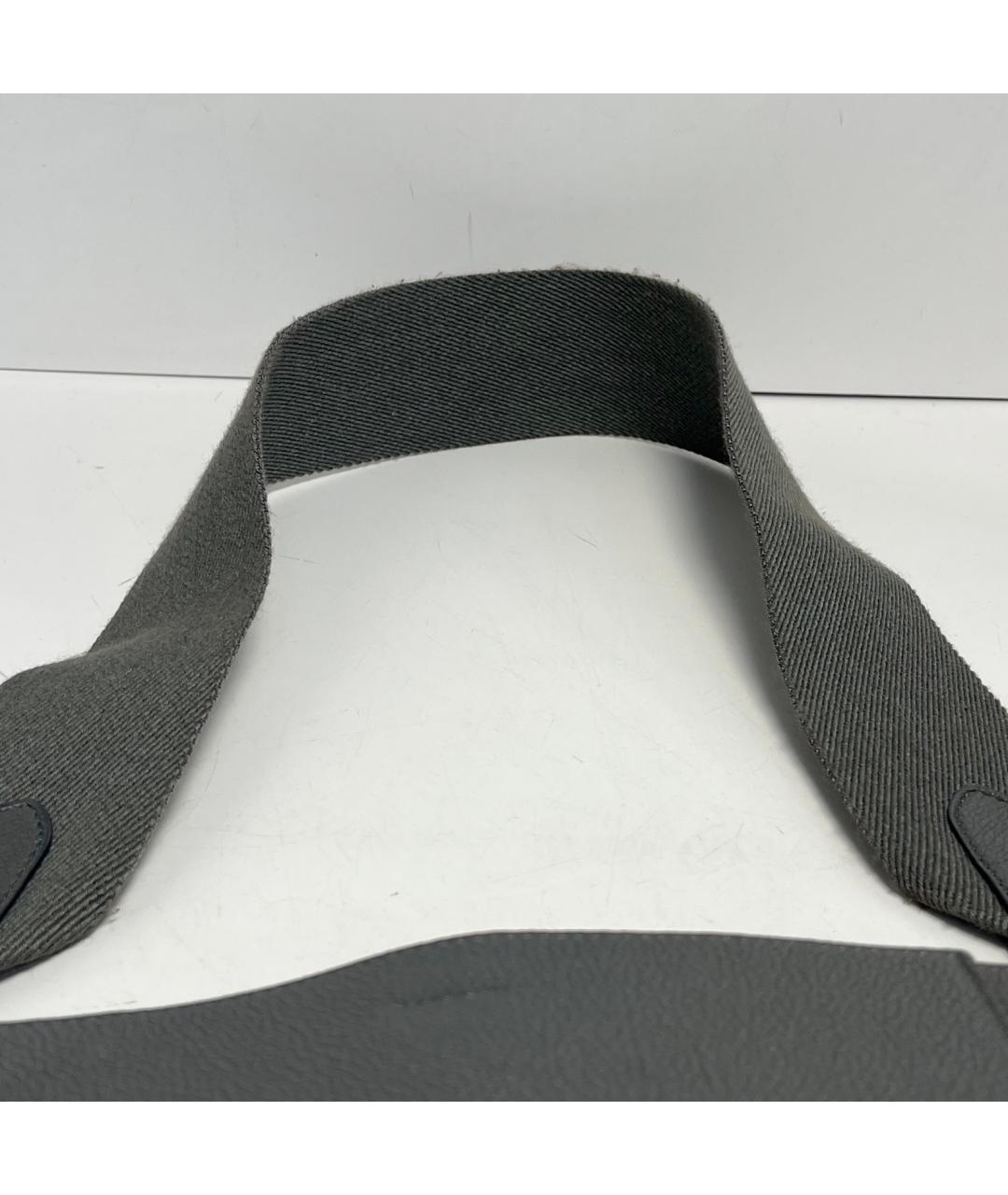 CELINE Серая кожаная сумка через плечо, фото 9