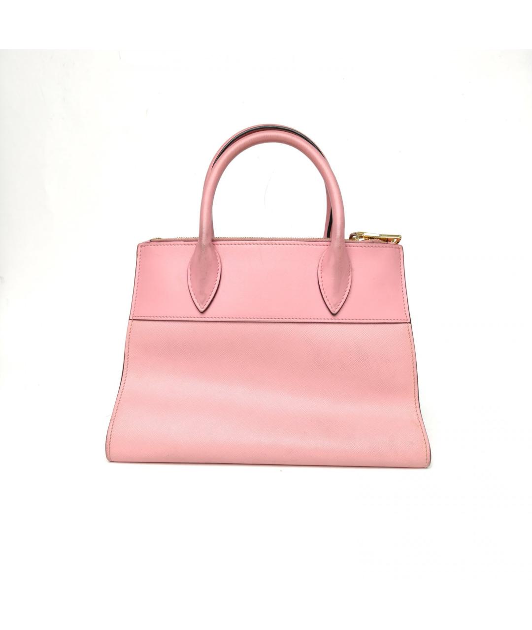 PRADA Розовая кожаная сумка с короткими ручками, фото 4