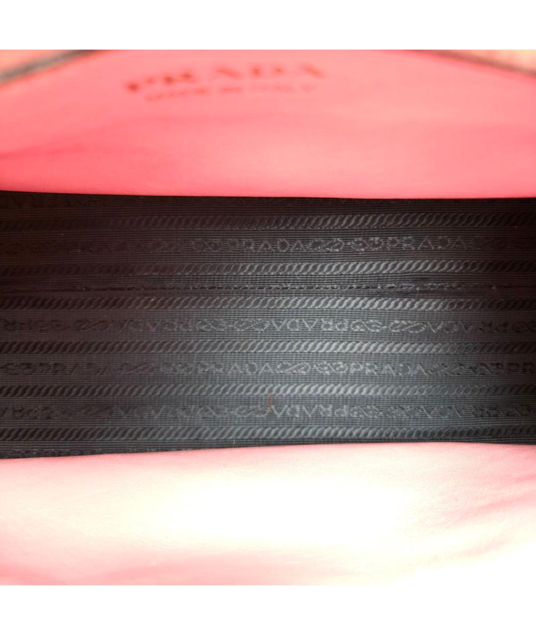 PRADA Розовая кожаная сумка с короткими ручками, фото 8