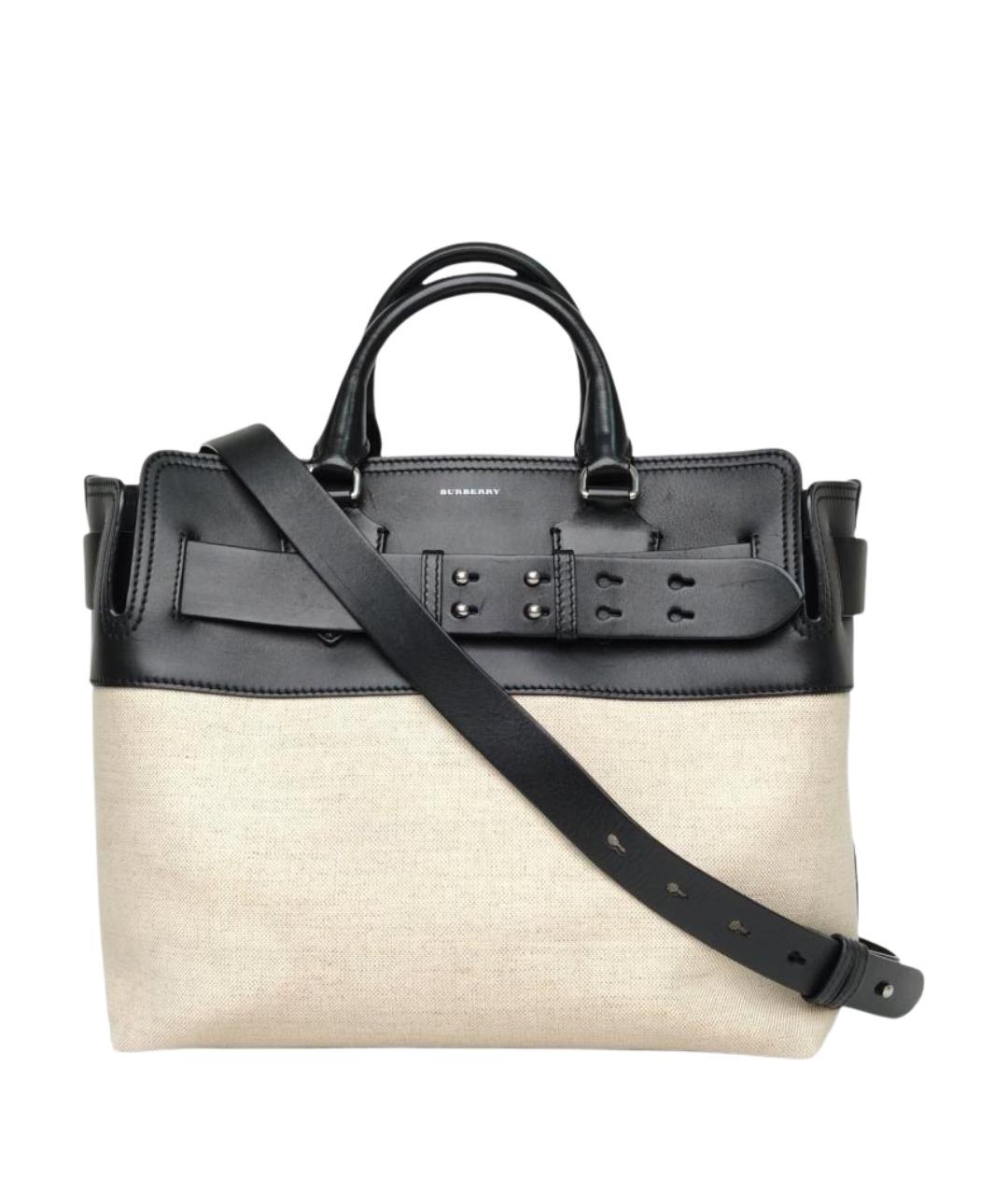 BURBERRY Бежевая тканевая сумка тоут, фото 1