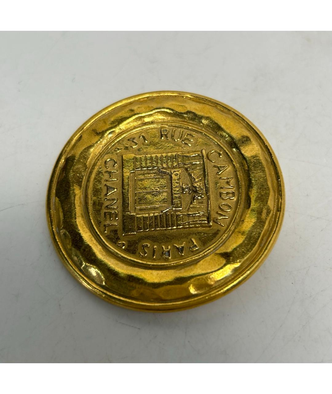 CHANEL Золотая металлическая булавка / брошь, фото 7