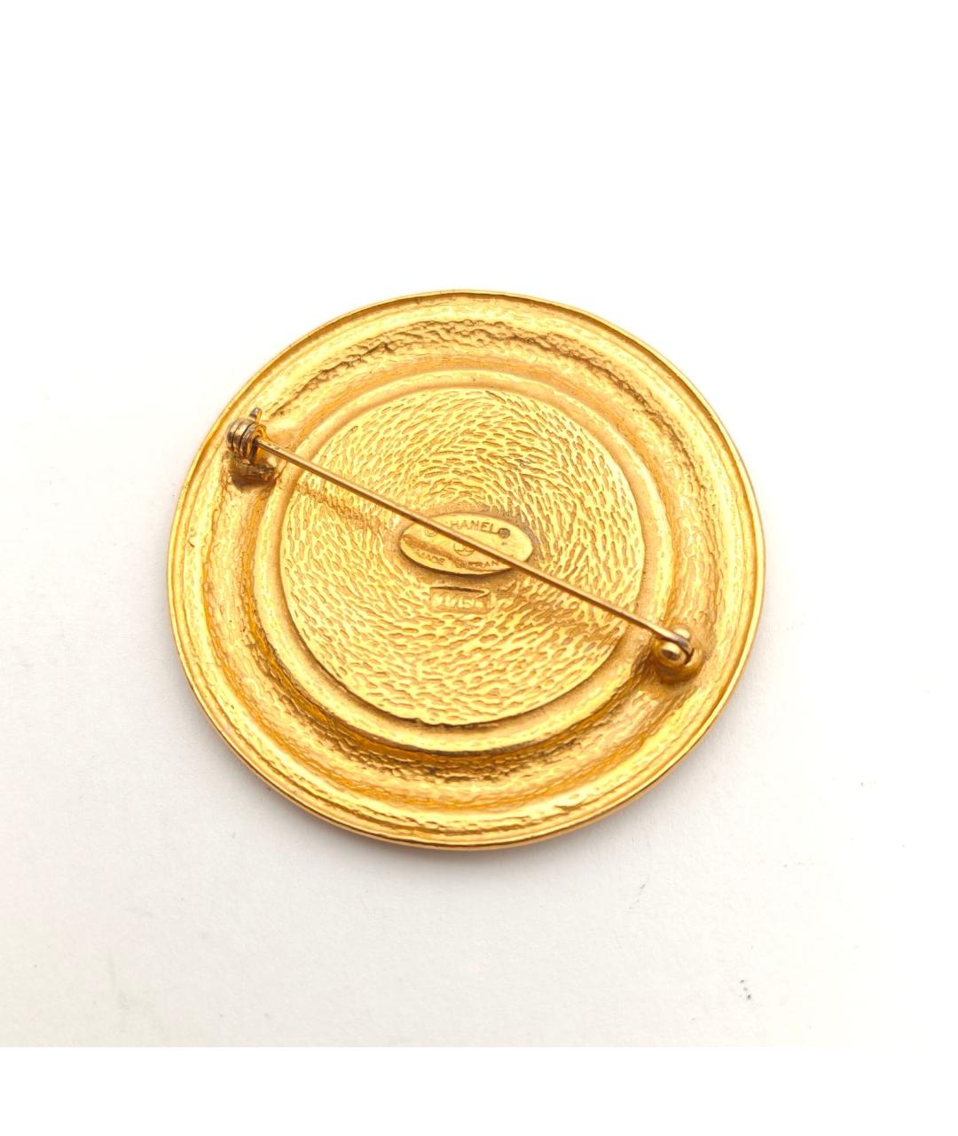 CHANEL Золотая металлическая булавка / брошь, фото 3