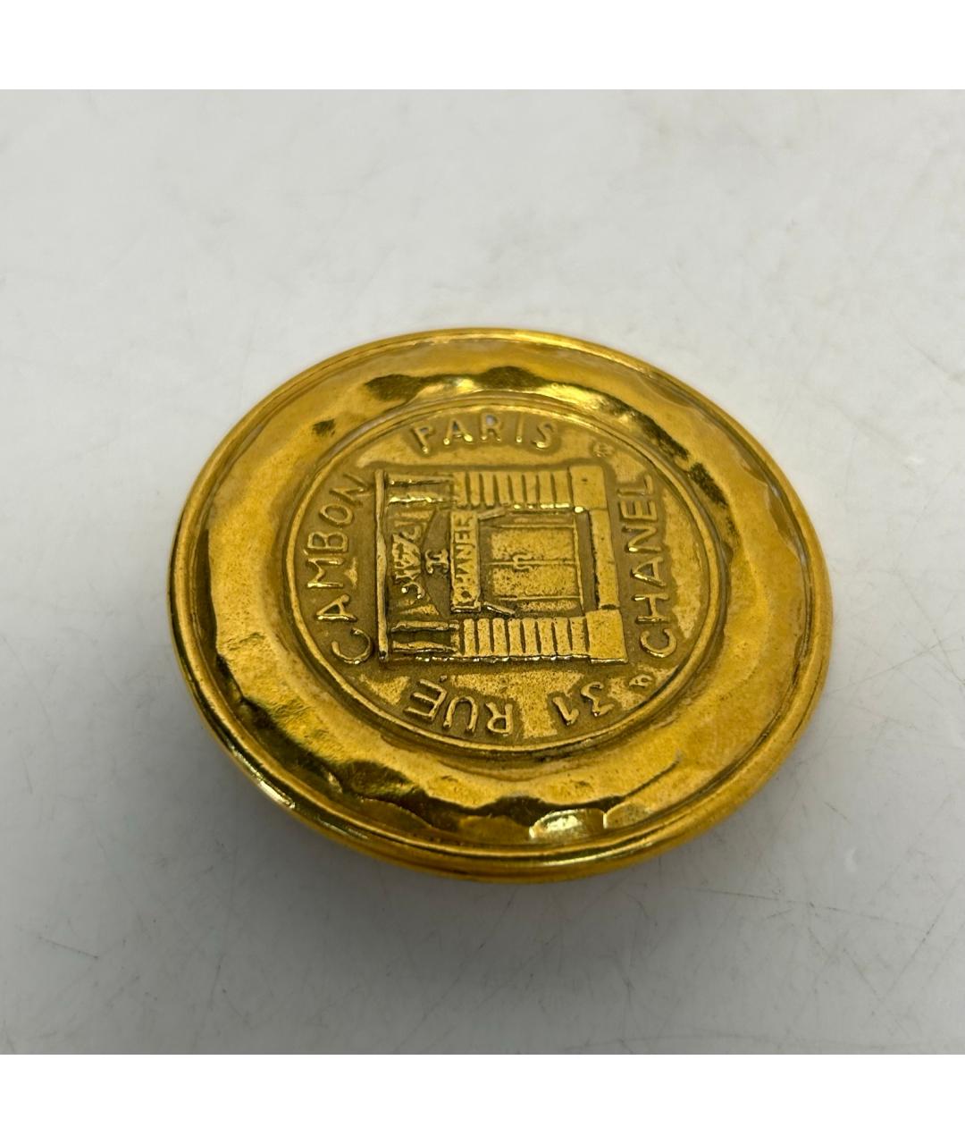 CHANEL Золотая металлическая булавка / брошь, фото 6