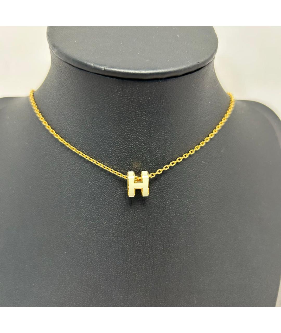 HERMES Белая металлическая подвеска, фото 8