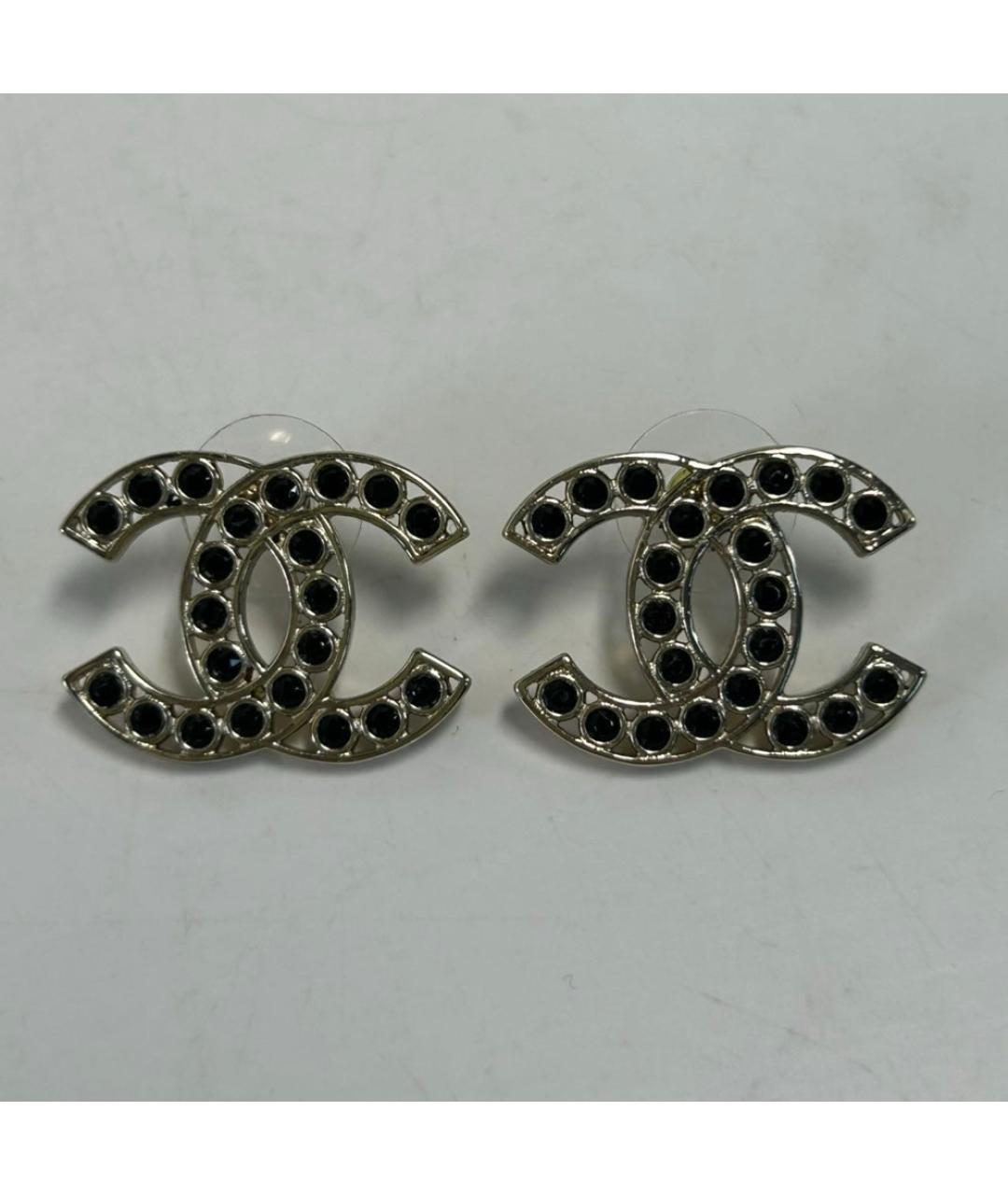 CHANEL Золотые металлические серьги, фото 7