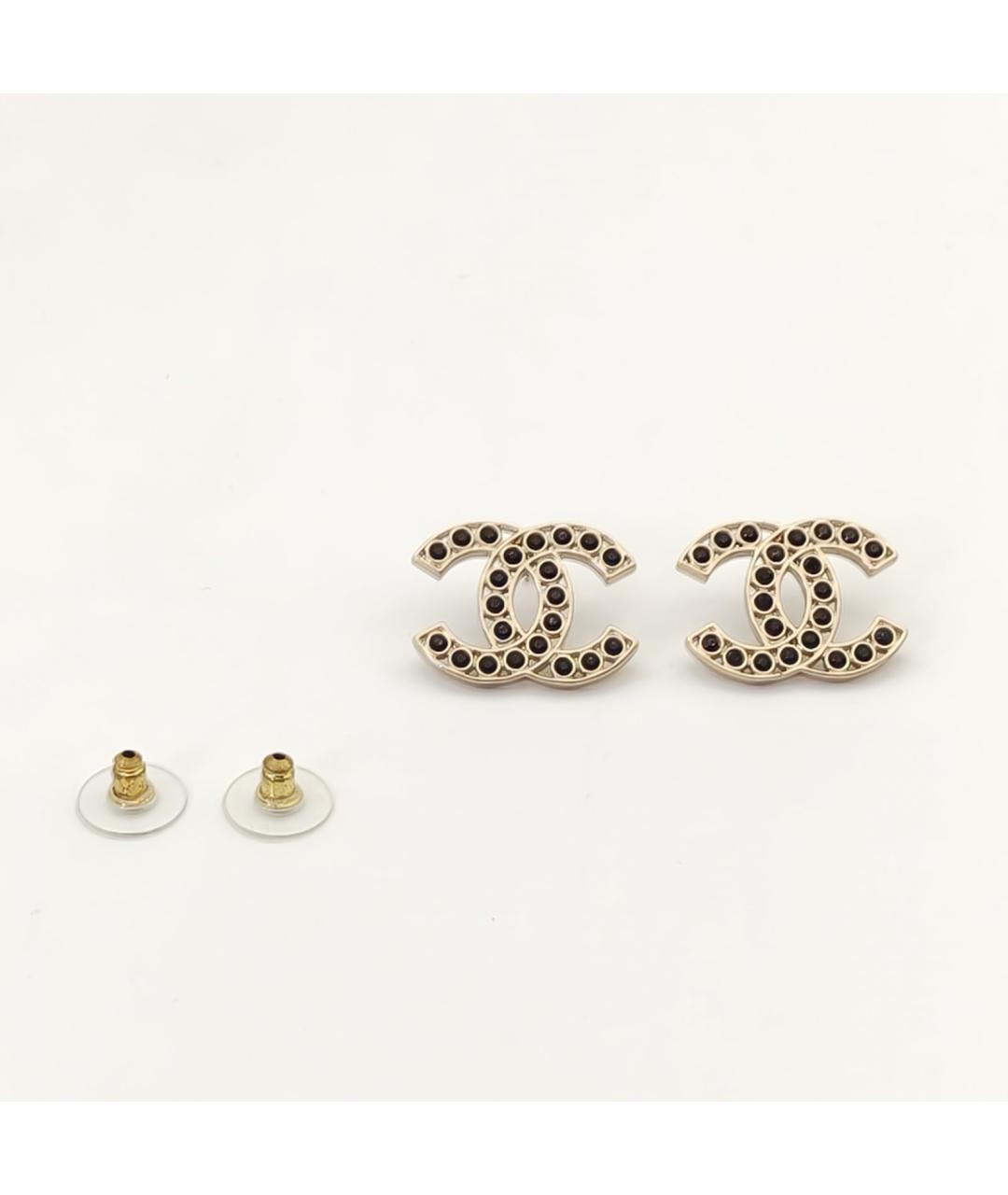 CHANEL Золотые металлические серьги, фото 4