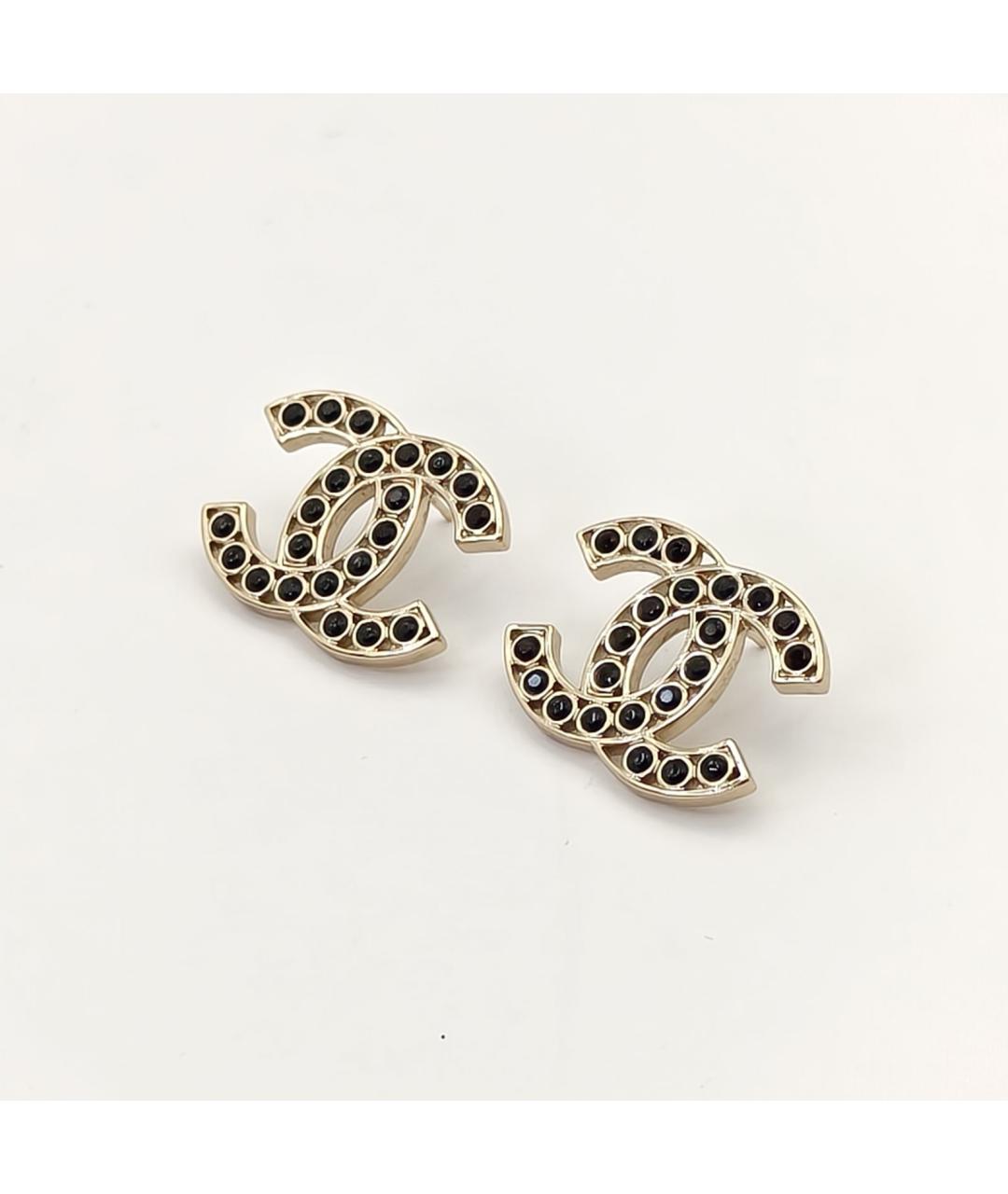 CHANEL Золотые металлические серьги, фото 5
