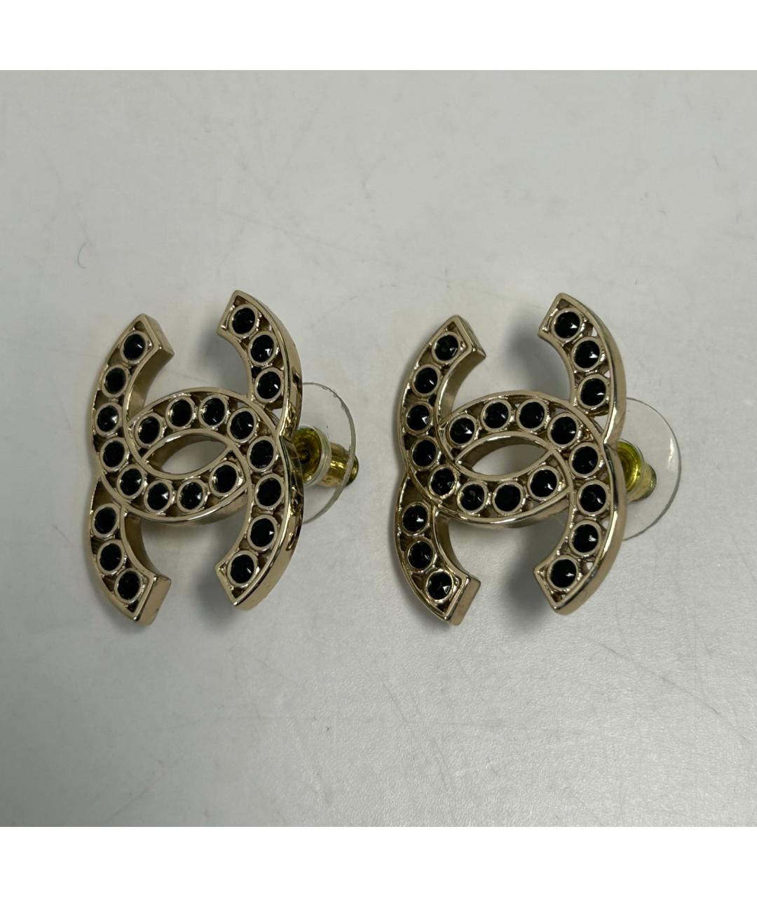 CHANEL Золотые металлические серьги, фото 9