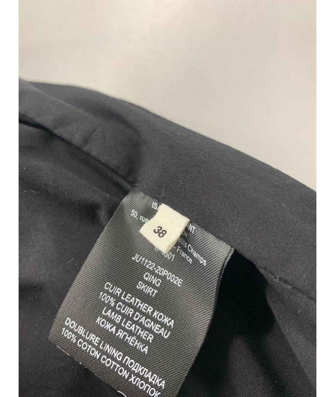 ISABEL MARANT Черная кожаная юбка мини, фото 6