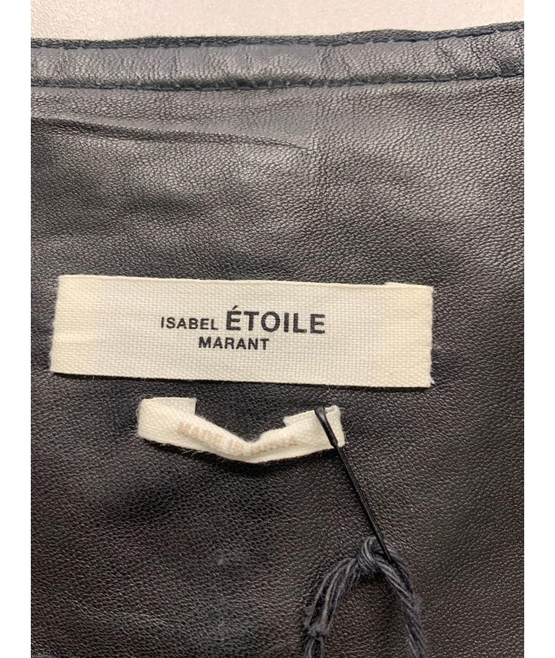 ISABEL MARANT Черная кожаная юбка мини, фото 5