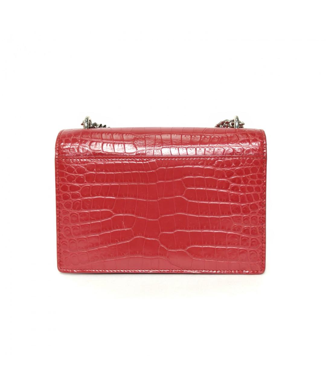 SAINT LAURENT Красная кожаная сумка через плечо, фото 4