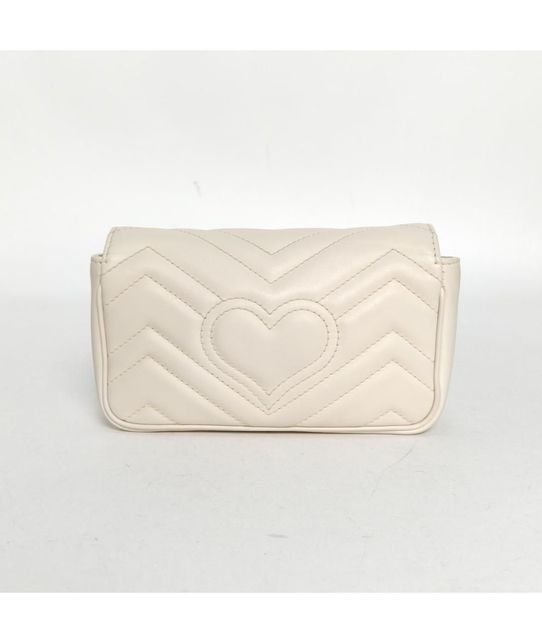 GUCCI Белая кожаная сумка через плечо, фото 4