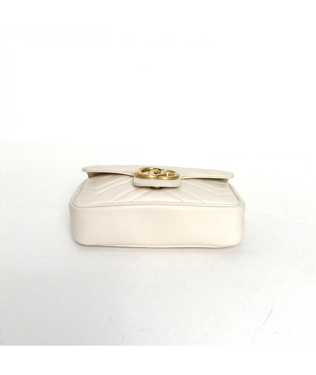 GUCCI Белая кожаная сумка через плечо, фото 6