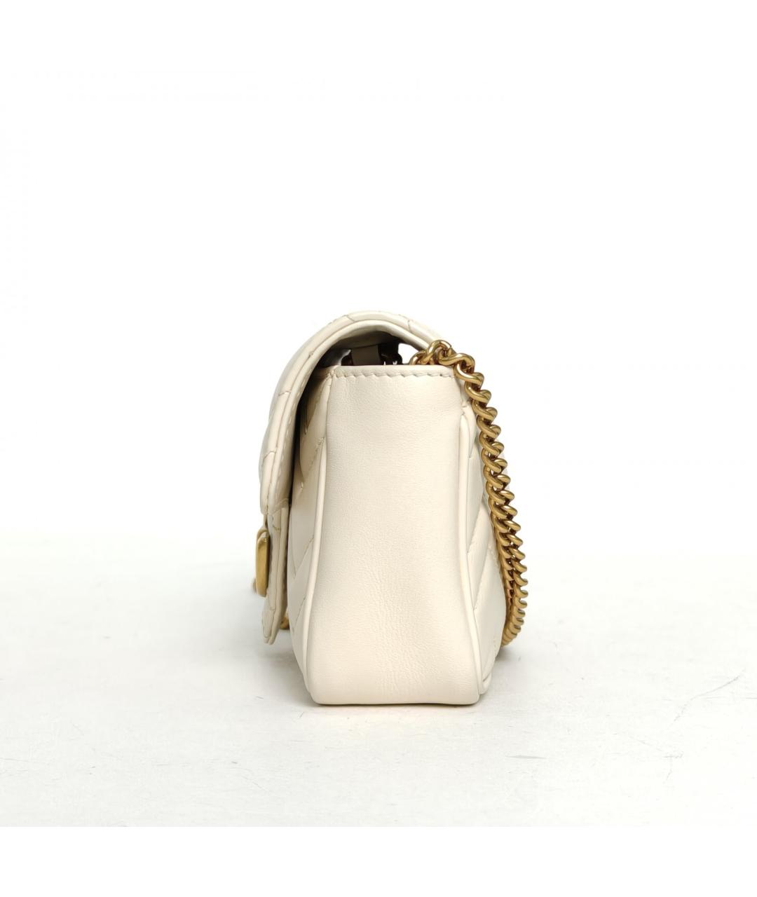 GUCCI Белая кожаная сумка через плечо, фото 5