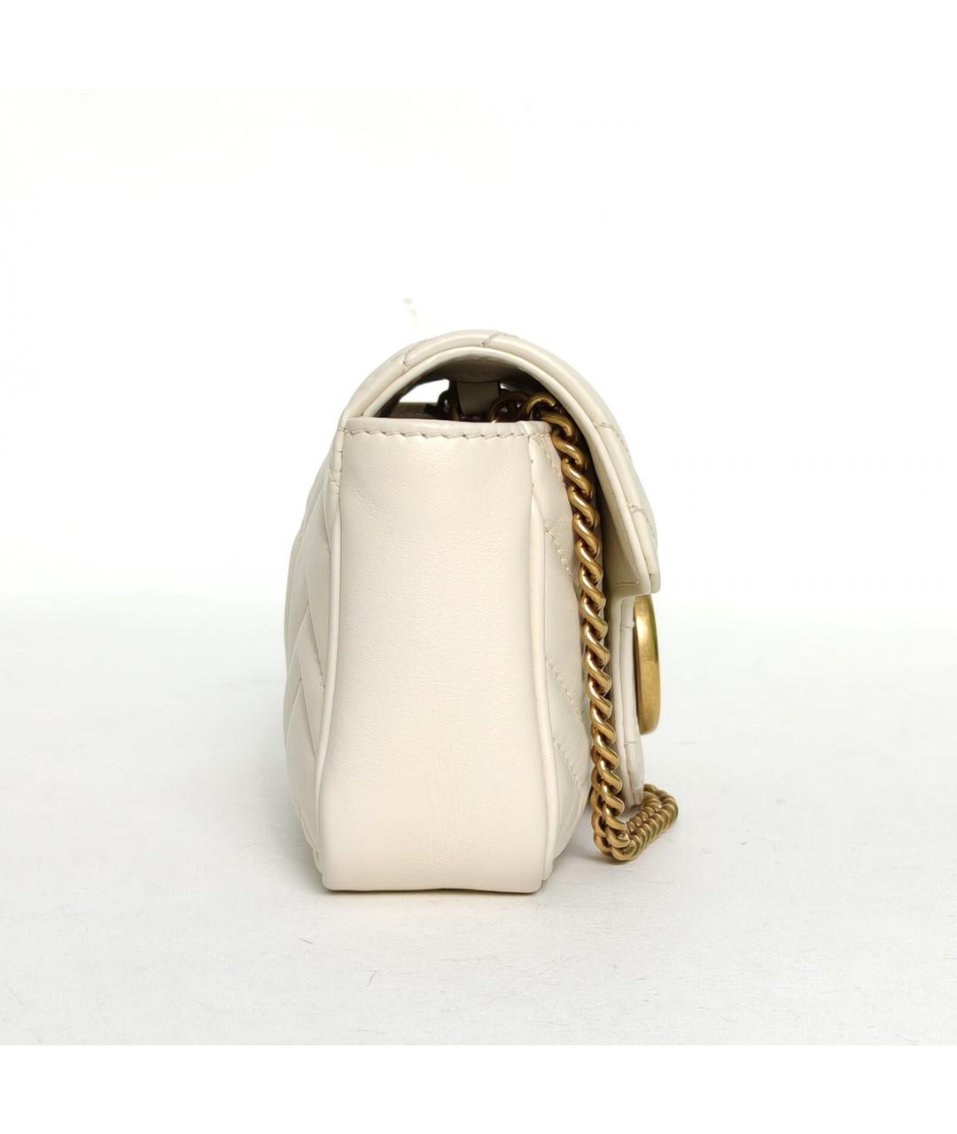GUCCI Белая кожаная сумка через плечо, фото 3