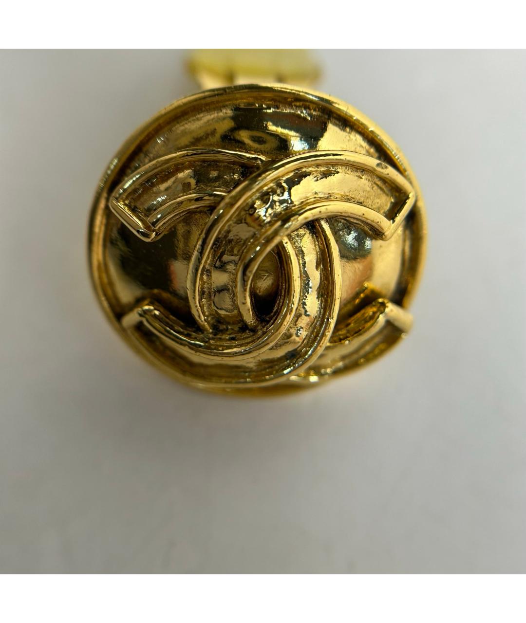 CHANEL Золотые металлические клипсы, фото 9